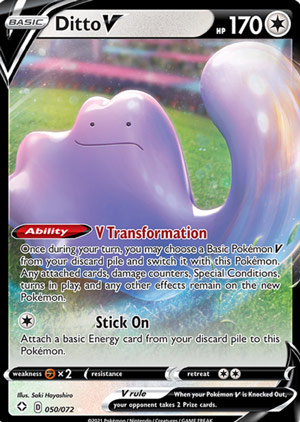 Ditto V - Top 5 Pokemon Cards in Shining Fates Honorable Mention
